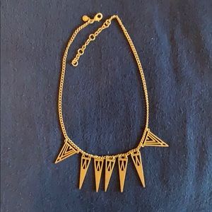 J Crew gold triangle necklace